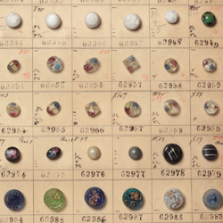 1915 Sample card (151) Czech antique glass buttons