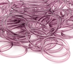 Lot (12) antique Czech purple amethyst glass bangles hoops 40mm