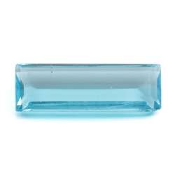 Large Czech vintage rectangle faceted aqua blue glass rhinestone 30x10mm