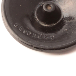 45mm antique Victorian Greek Key black glass hat pin bead topper Geschuzt