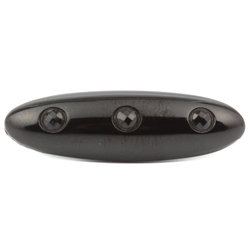 Antique Victorian Czech black glass button imitation rhinestone oval 34mm