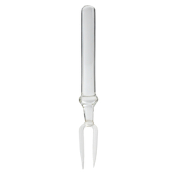 Collectable 5" antique Bohemian Czech crystal glass salad dessert fruit fork 