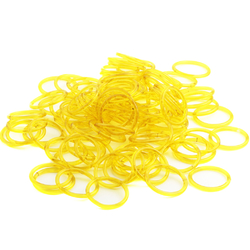 Lot (12) antique Czech golden yellow glass bangles hoops earring elements 1.5"