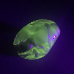 Large vintage Czech aventurine gold swirl uranium glass bead 28mm