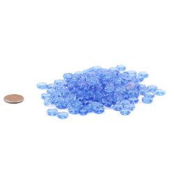 Lot (136) Czech vintage sapphire blue rondelle faceted glass beads 10mm