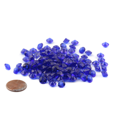 Lot (133) vintage Czech rare cobalt blue glass rhinestones 7mm