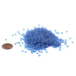 Lot (750) 3mm vintage Czech frost blue rondelle seed glass beads