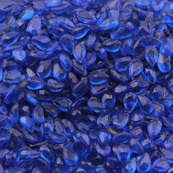 Lot (2000+) Czech vintage sapphire blue micro teardrop glass rhinestones 3mm