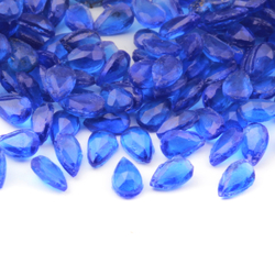 Lot (2000+) Czech vintage sapphire blue micro teardrop glass rhinestones 3mm