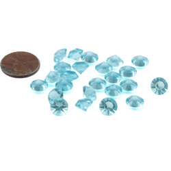Lot (24) Czech vintage aqua blue glass rhinestones 8mm