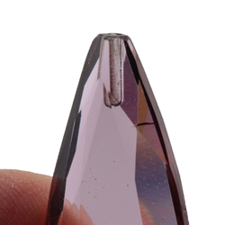 Czech antique hand cut amethyst teardrop headpin or hatpin glass bead 38mm