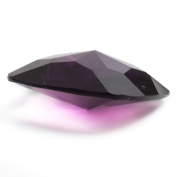 Large antique Czech hand cut pointed square amethyst glass rhinestone 30mm
