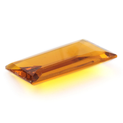 Large Czech vintage rectangle amber topaz glass rhinestone 36x22mm