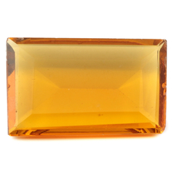Large Czech vintage rectangle amber topaz glass rhinestone 36x22mm