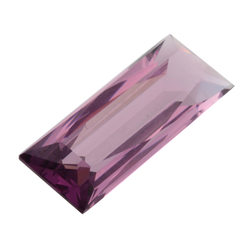 Large Czech vintage rectangle purple glass rhinestone 34x12mm