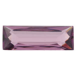 Large Czech vintage rectangle purple glass rhinestone 34x12mm