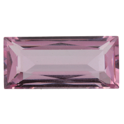 Large Czech vintage rectangle pink glass rhinestone 26x12mm