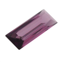 Large Czech vintage rectangle amethyst glass rhinestone 34x12mm