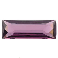 Large Czech vintage rectangle amethyst glass rhinestone 34x12mm