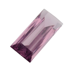 Large Czech vintage rectangle purple glass rhinestone 34x12mm
