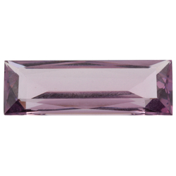 Large Czech vintage rectangle purple glass rhinestone 34x12mm