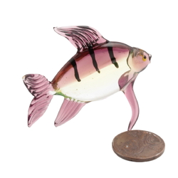 Czech hand crafted lampwork glass tropical fish miniature figurine decoration ornament
