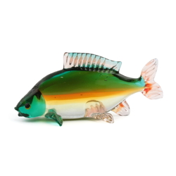 Czech handcrafted lampwork glass fish miniature figurine ornament