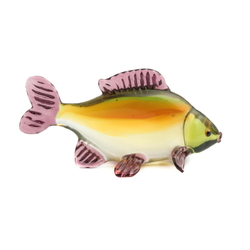 Miniature Czech lampwork glass Crucian Carp fish figurine decoration ornament