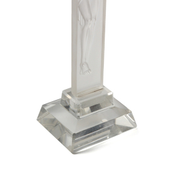 Antique Czech frost crystal glass crucifixion Curt Schlevogt Ingrid 1935