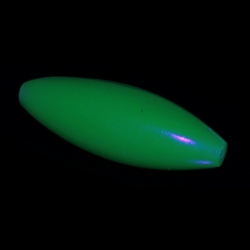 Large 43mm Antique Czech chrysoprase jadeite green uranium oval glass bead