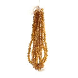 Hank (300) Austrian D.S vintage round faceted topaz lustre glass beads 3.5mm