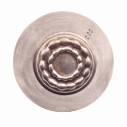 13mm double fluted flower Art Deco Antique vintage Czech glass button steel punch mold die press stamp cabochon jewelry making
