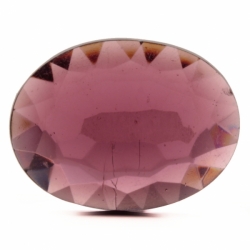 40x30mm large Czech vintage oval faceted pink amethyst glass rhinestone