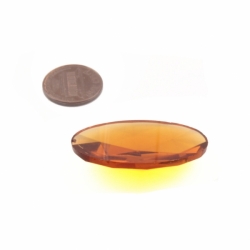 40x30mm large Czech vintage oval faceted amber topaz flatback glass rhinestone