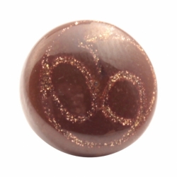 12mm antique Czech aventurine goldstone swirl lampwork glass button