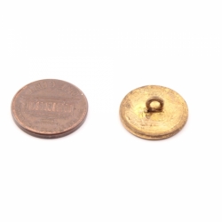 17mm Antique gold metal Victoria Dei Gratis 1872 sovereign button 