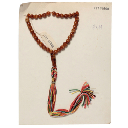 Vintage religious prayer beads Czech caramel marble glass beads rainbow tassle