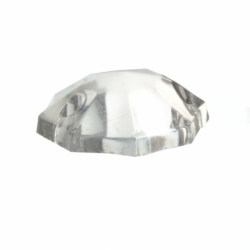Lot (100) 16mm Vintage Czech half cut octagon crystal Chandelier lamp connector bead prisms