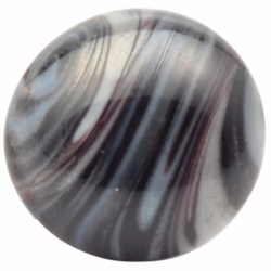 13mm Antique Czech lampwork multicolor striped black glass button 