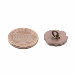 15mm antique German Czech Art Nouveau lady arts and crafts bronze patina metal picture button