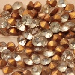 Lot (120) ss16 Czech vintage crystal clear glass rhinestones