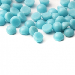 Glass cabochons lot (140) 3mm Czech vintage pale blue round domed