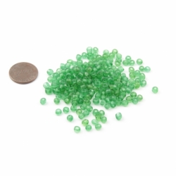 Lot (200) Czech vintage green rondelle glass seed beads - kopie