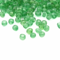 Lot (200) Czech vintage green rondelle glass seed beads - kopie