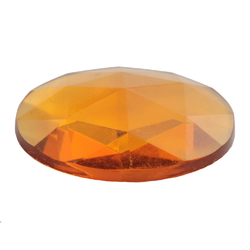 Large Czech vintage oval faceted amber topaz flatback glass rhinestone 40 x 30mm