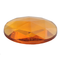 Large Czech vintage oval faceted amber topaz flatback glass rhinestone 40 x 30mm