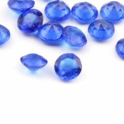Lot (15) 6mm ss28 Czech Vintage round faceted sapphire blue glass rhinestones