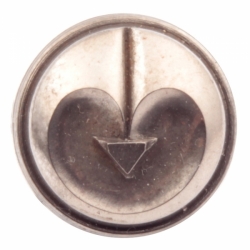 23mm Cupids arrow love heart Art Deco Antique vintage Czech glass button cabochon bead steel mold impression die jewelry punch design tool