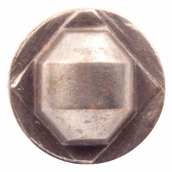 16mm octagon barrel Art Deco Antique vintage Czech glass button cabochon bead steel mold impression die jewelry punch design