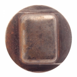 20mm domed rectangular Art Deco Antique vintage Czech glass button cabochon bead steel mold impression die jewelry punch design